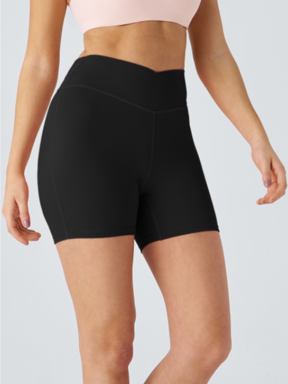 HALARA Black High-Rise Bike Shorts 5” Medium